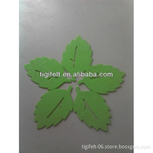 High Quality Leaf Felt Coaster Decoration